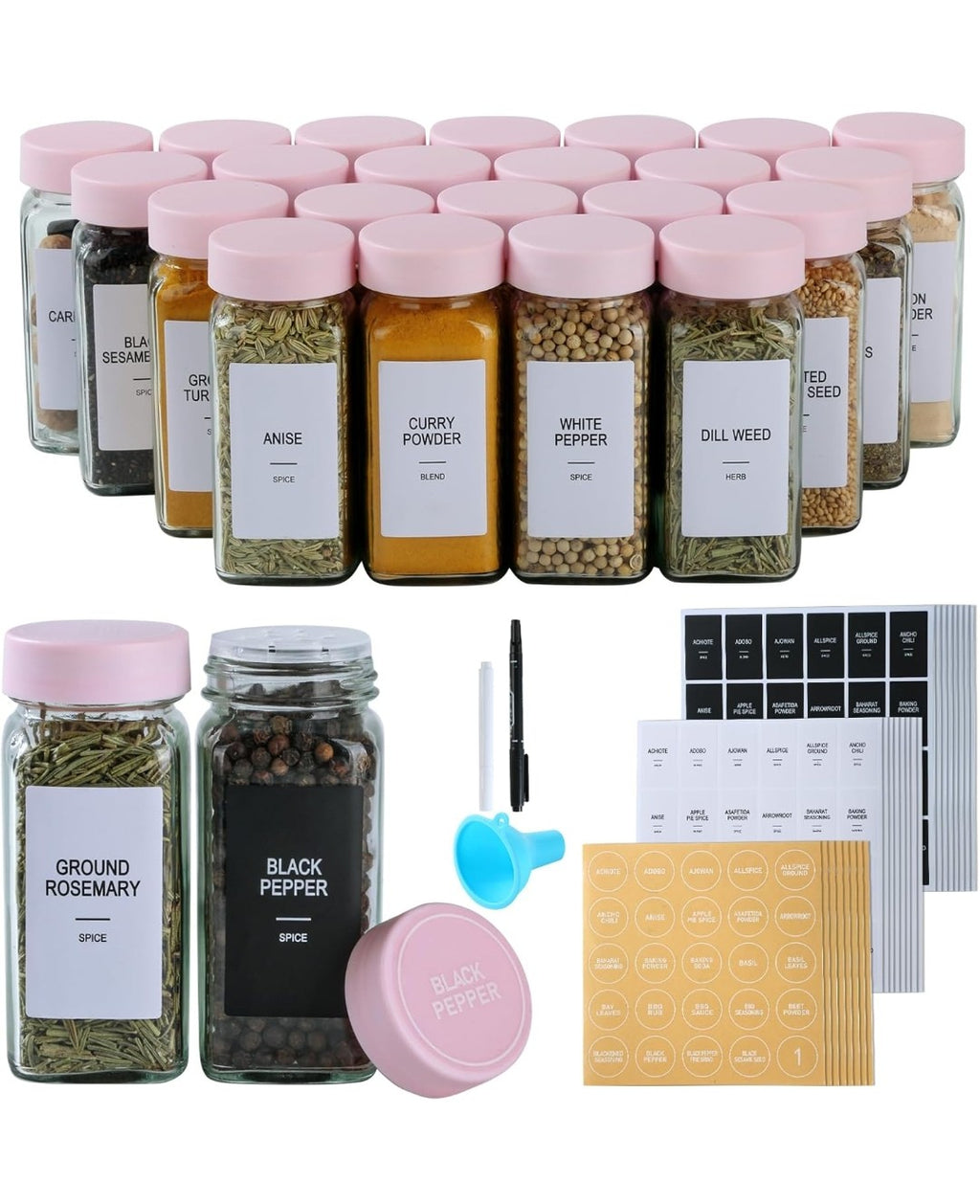 Pink Spice Jars