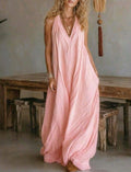 Pink Boho Maxi Dress