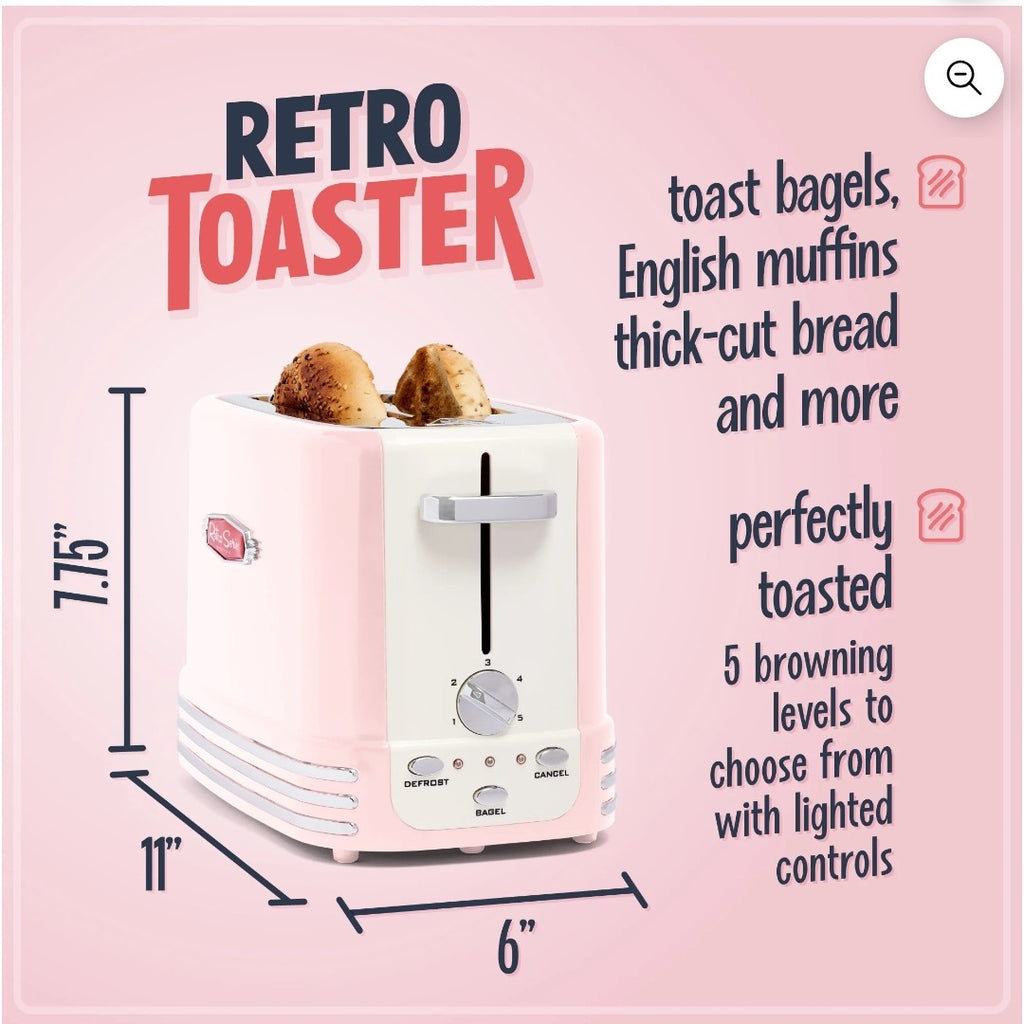 Nostalgia Pink Toaster