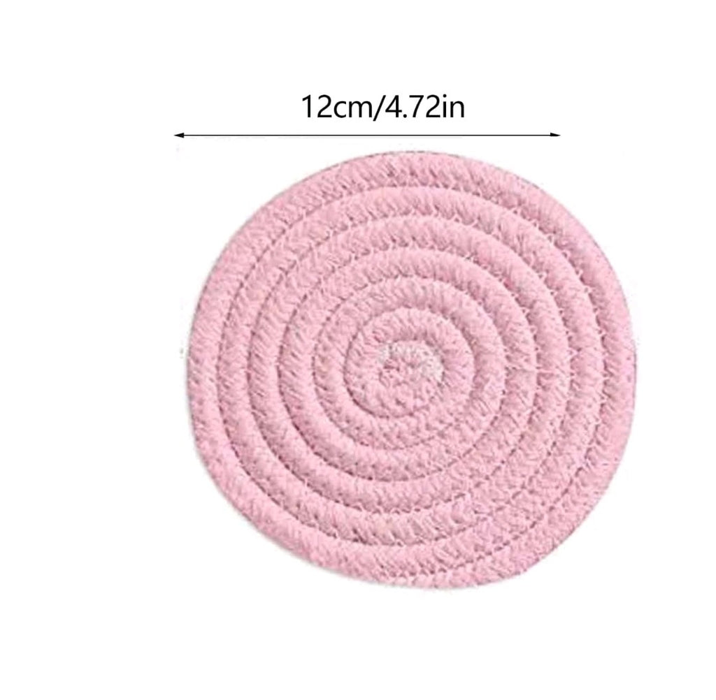 Woven Pink Coasters