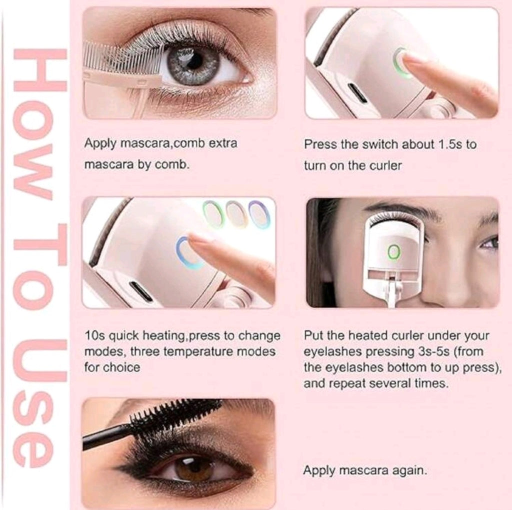 Pink Heated Eyelash Curler