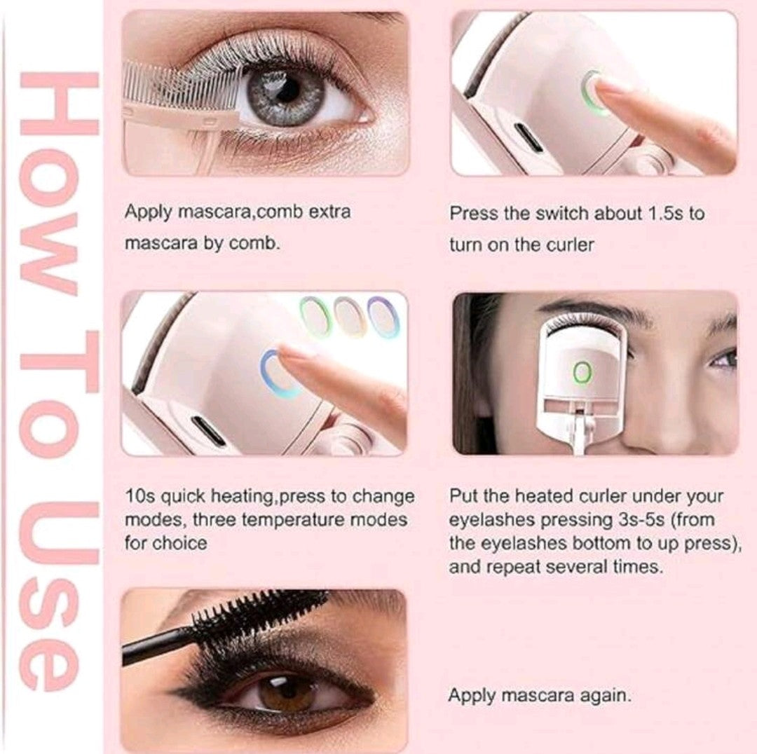 Pink Heated Eyelash Curler