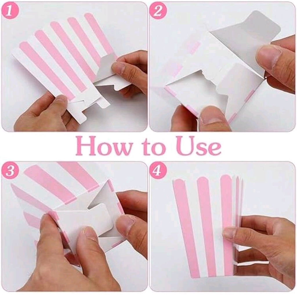 Pink Striped Paper Boxes