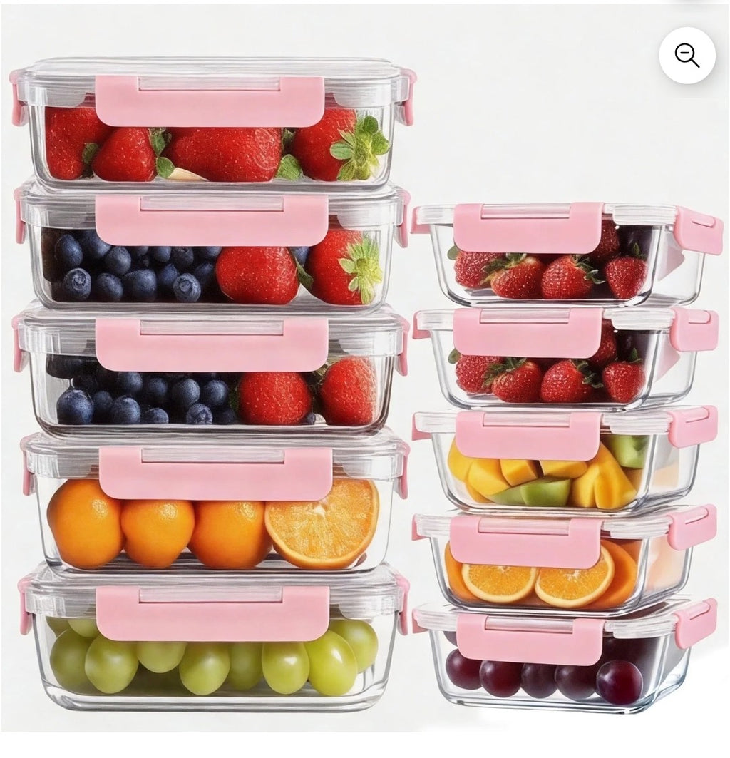 20 Piece Glass Storage Containers
