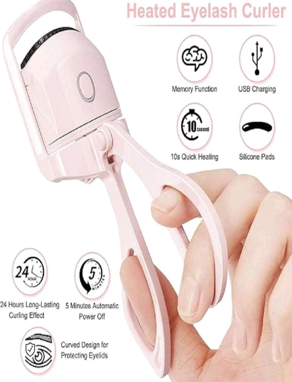 Pink Heated Eyelash Curler