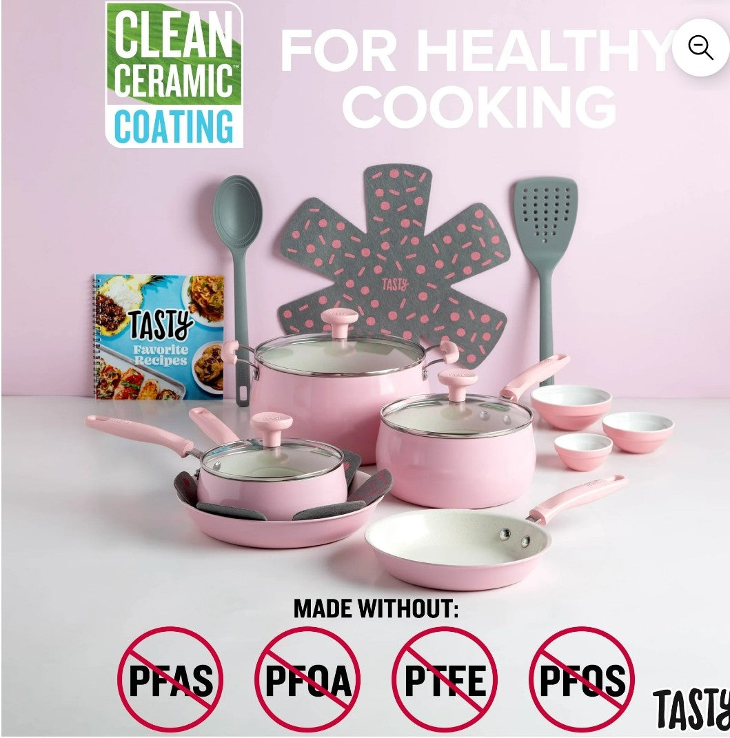 Ceramic 16 Piece Cookware Set