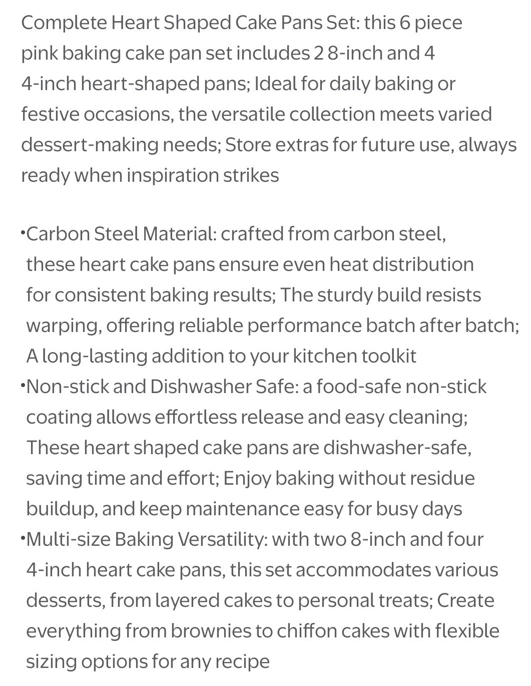 Heart Shaped Cake Pans Set