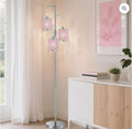 3-Light Crystal Floor Lamp