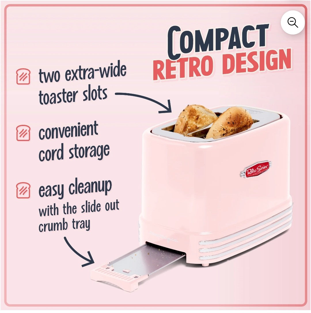 Nostalgia Pink Toaster