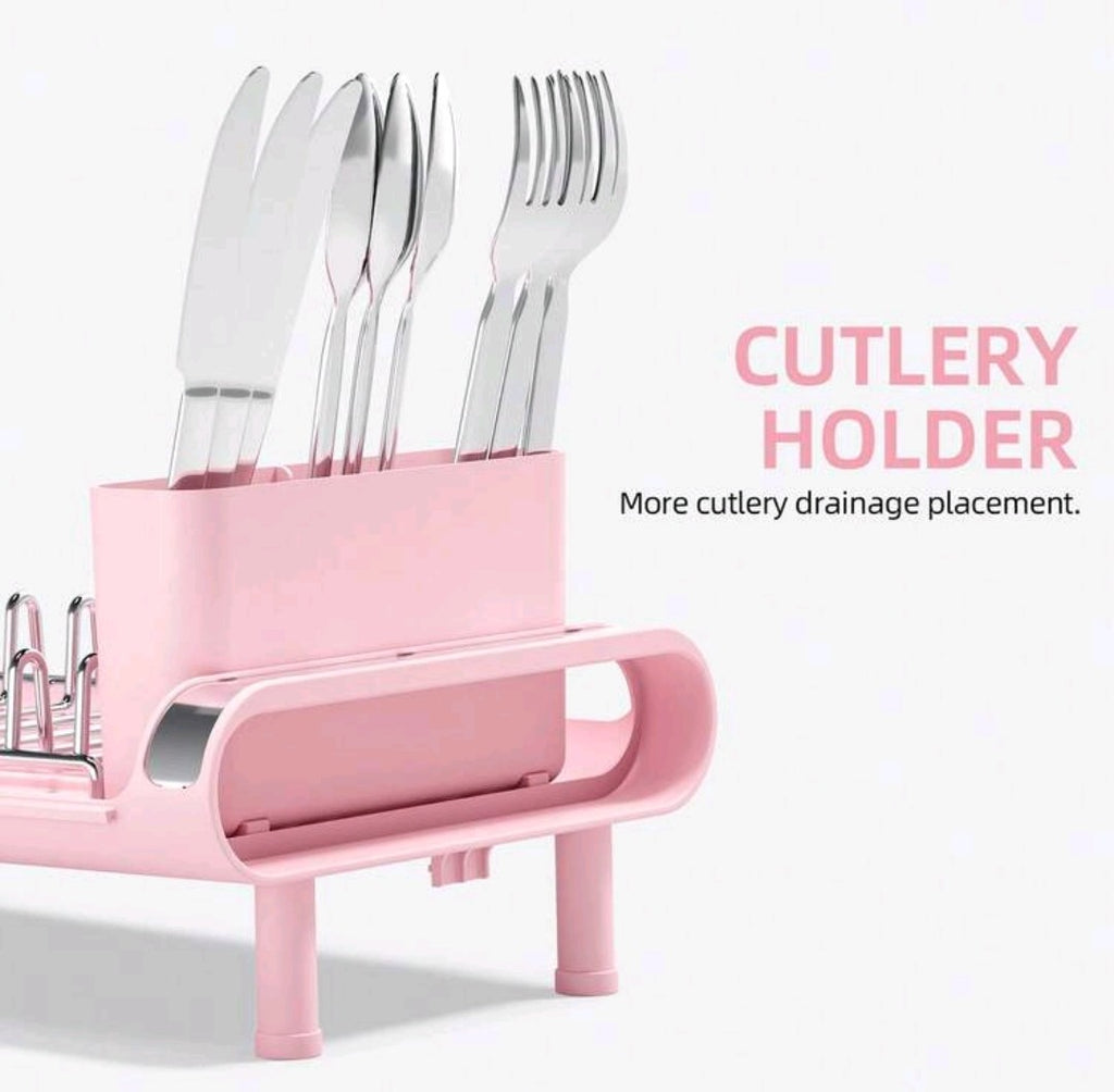 Pink Expandable Dish Drainer