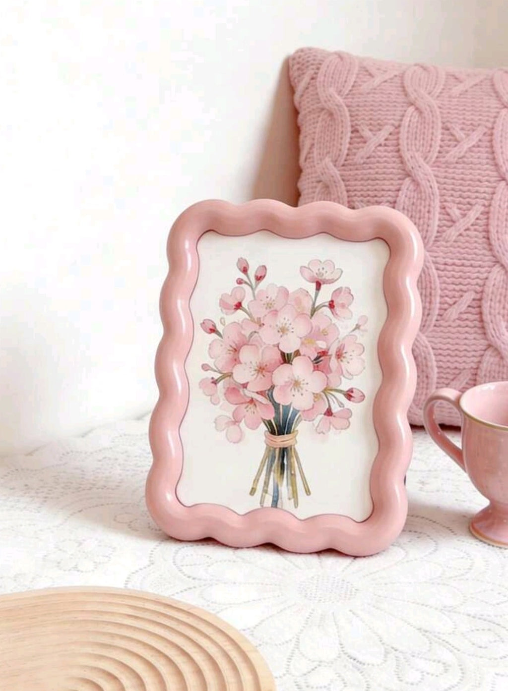 Wavy Framed Flower Art