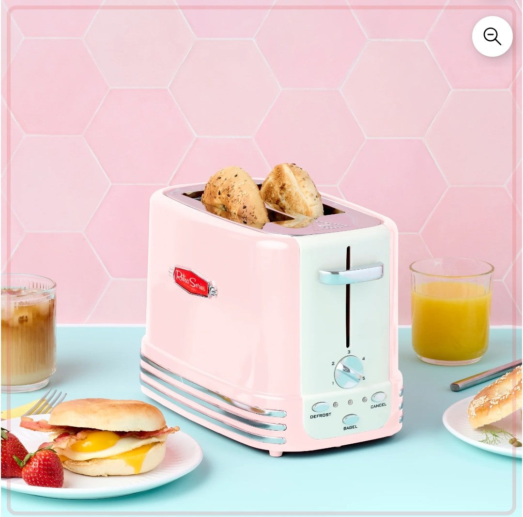 Nostalgia Pink Toaster