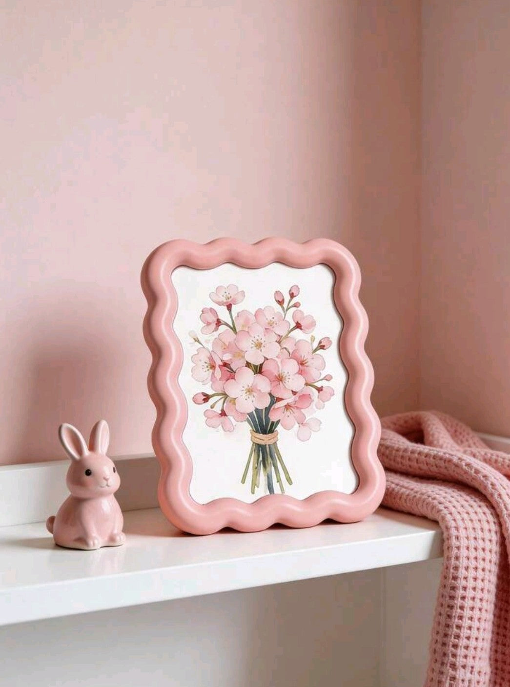 Wavy Framed Flower Art