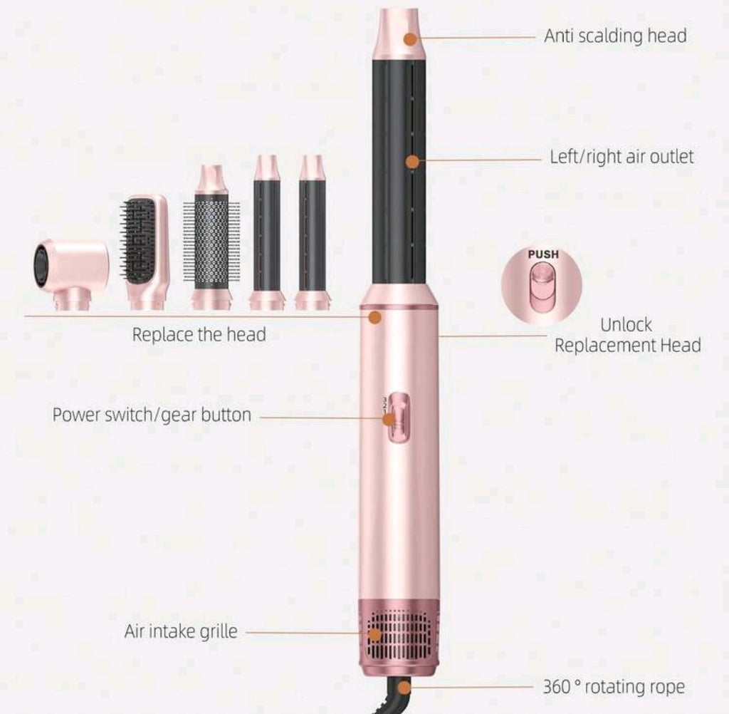 5 In One Pink Heat Style Set