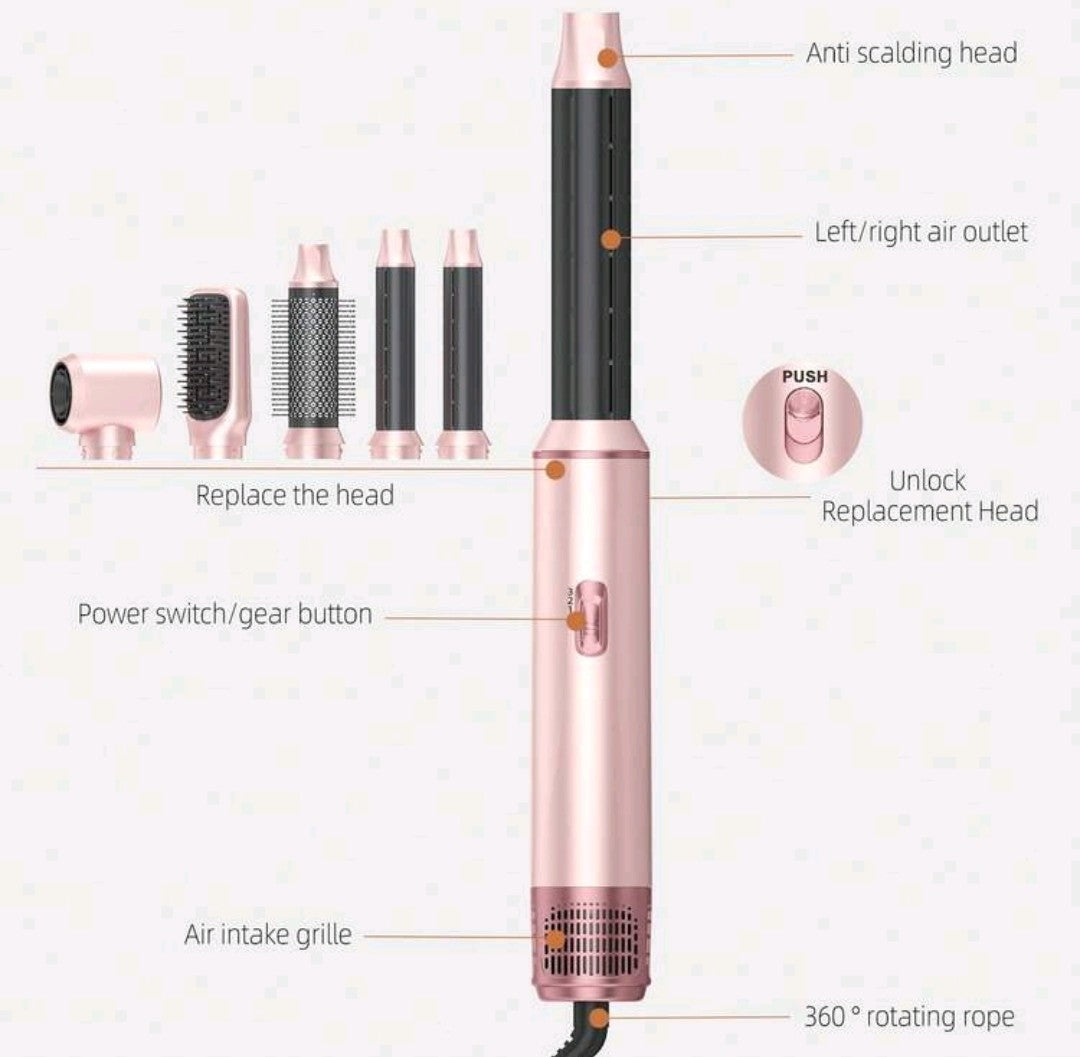 5 In One Pink Heat Style Set