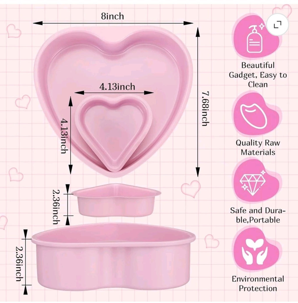 Heart Shaped Cake Pans Set
