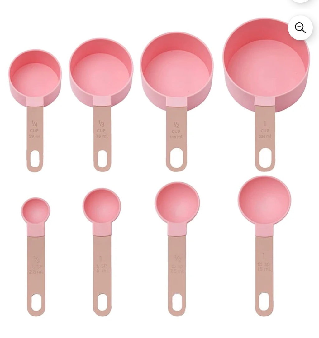Pink Measuring Cups & Spoons