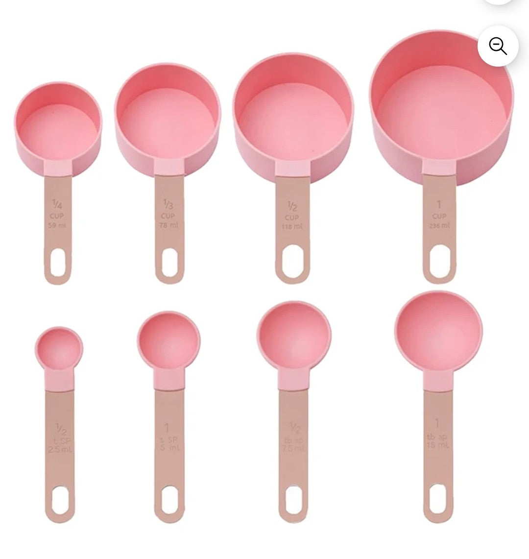 Pink Measuring Cups & Spoons