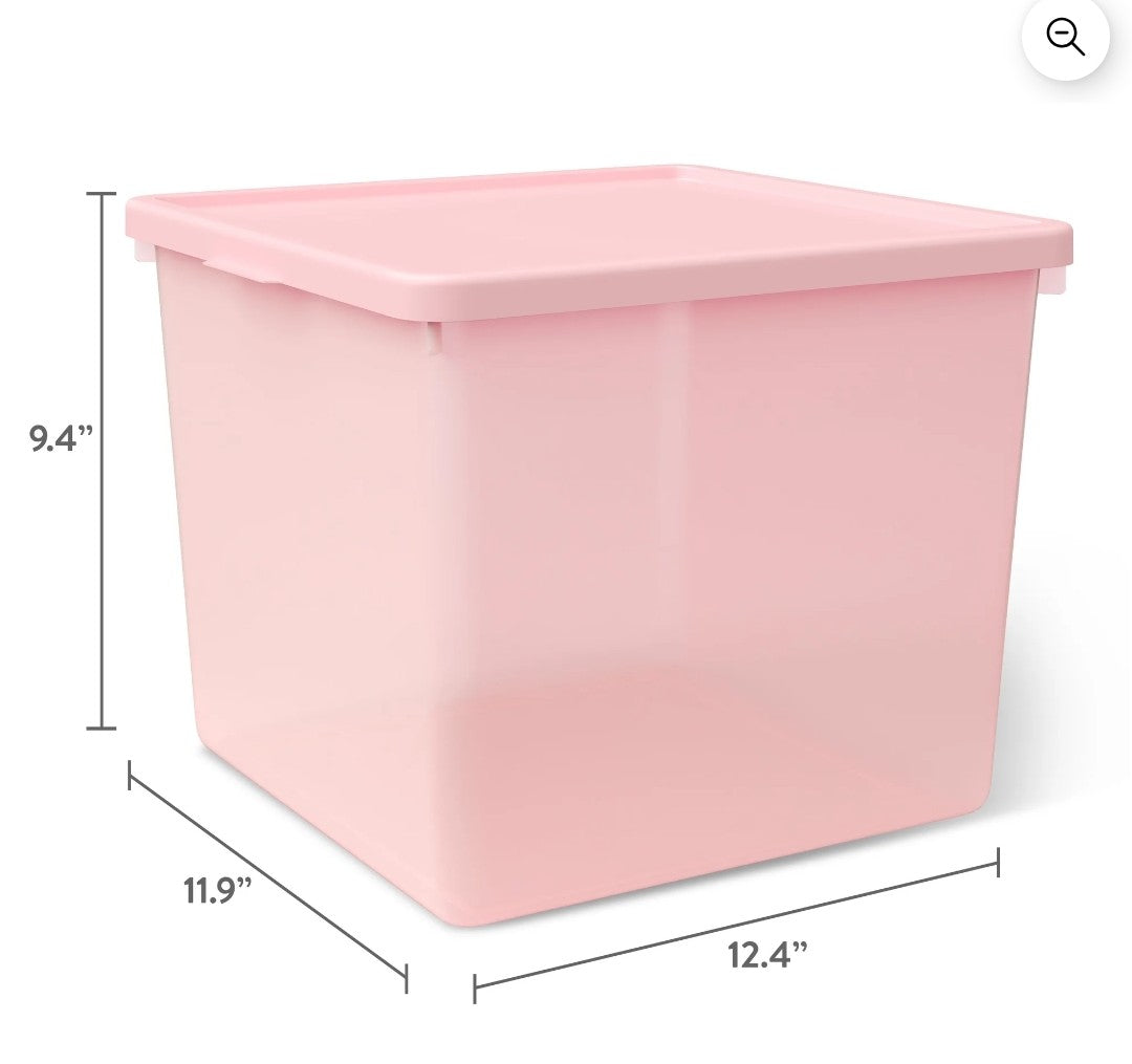 Pink Medium Storage Bins