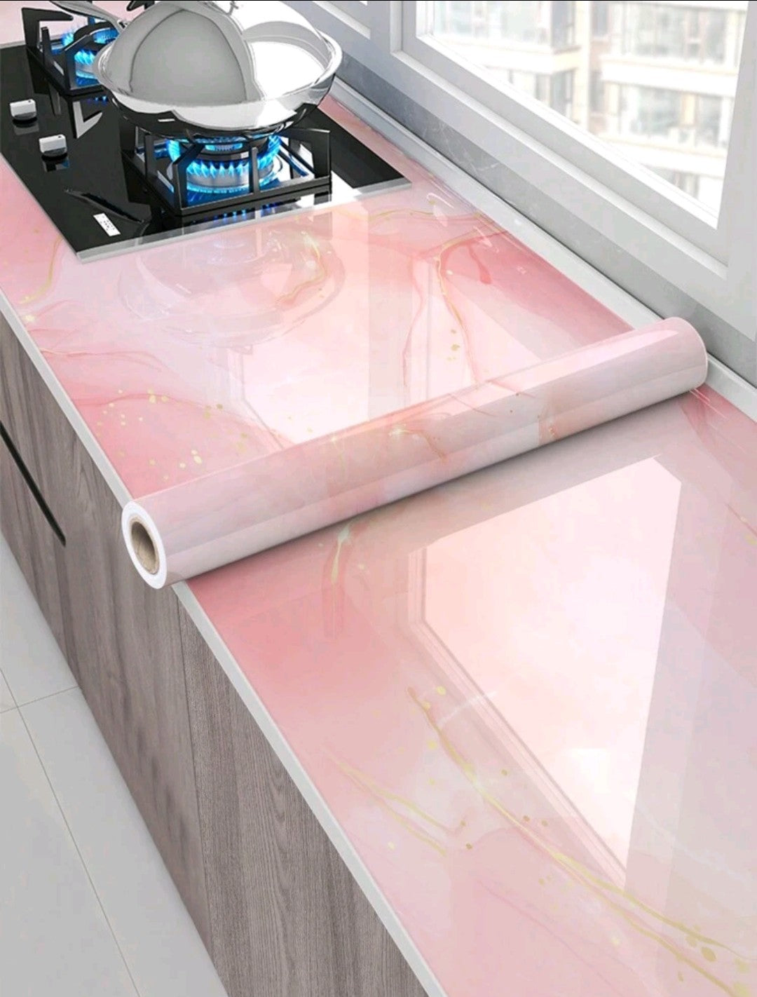 Pink Marble Contact Paper