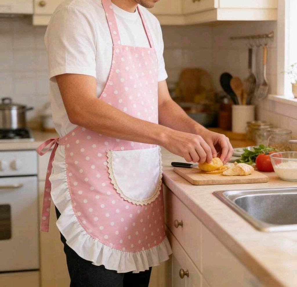 Pink Polka Dot Apron