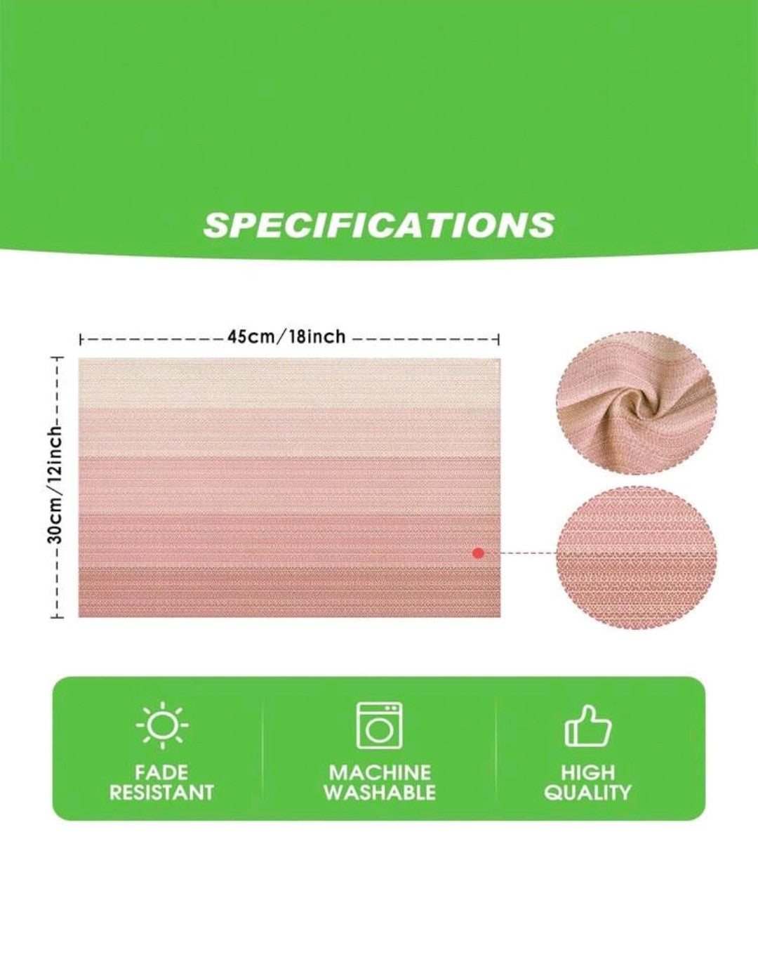 Pink Ombre Placemats