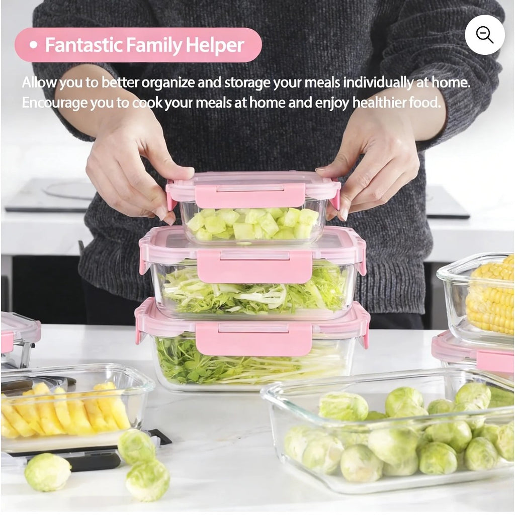20 Piece Glass Storage Containers